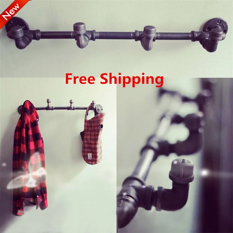 Wall Hangers on the Wall Clothing Display American Retro Iron Pipe Coat