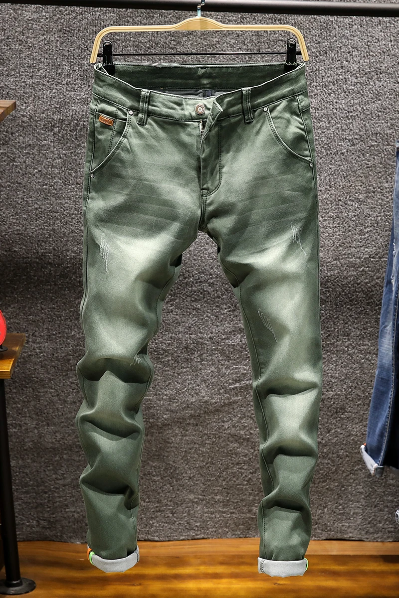 New Fashion Denim Pants Solid Slim Fit 