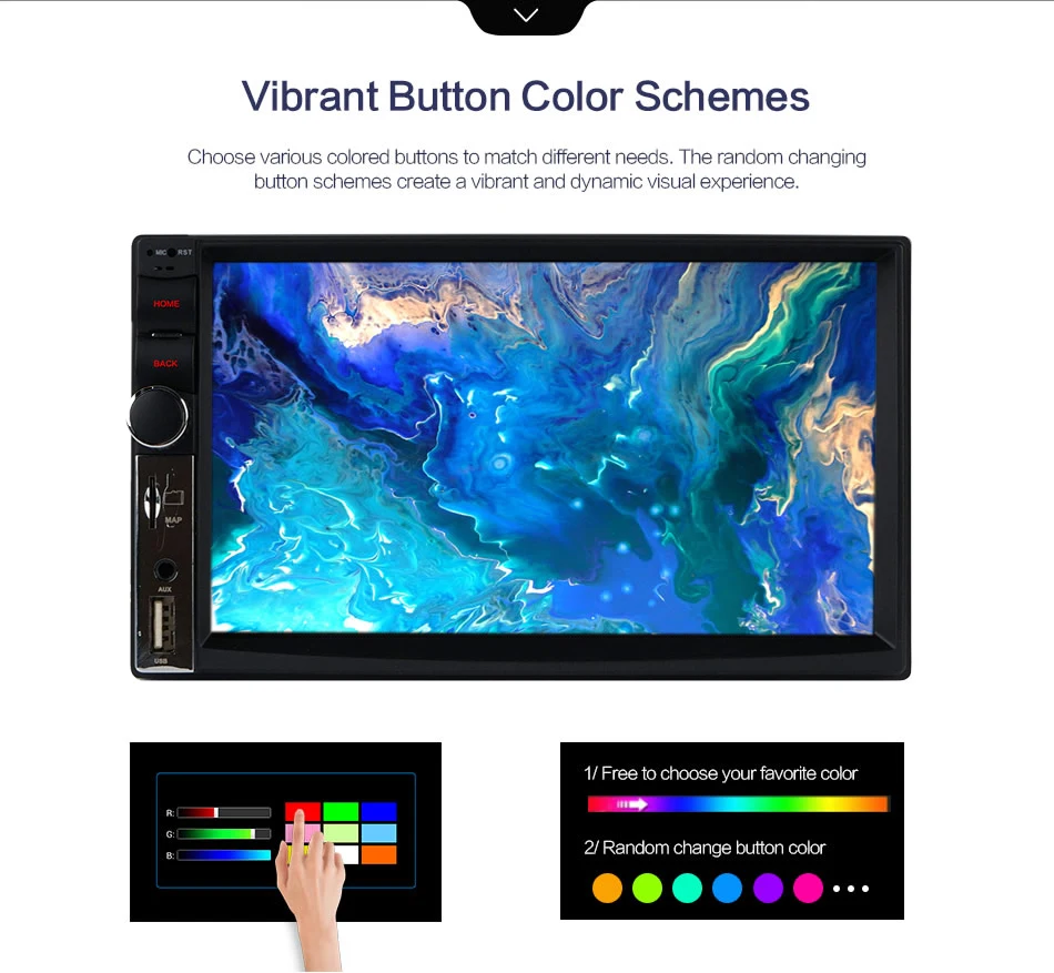 Discount 7" Ultra Slim Intelligent Car Tablet PC Multimedia Android 8.1 Universal 2 Din Car Radio Stereo GPS for Nissan Toyota VW Peugeot 19