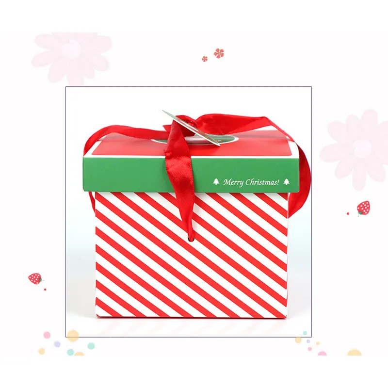 10 шт Красная портативная коробка мультфильм Рождество Санта Клаус Конфеты коробка дети Рождество декоративная бумага для вечеринок подарочная коробка