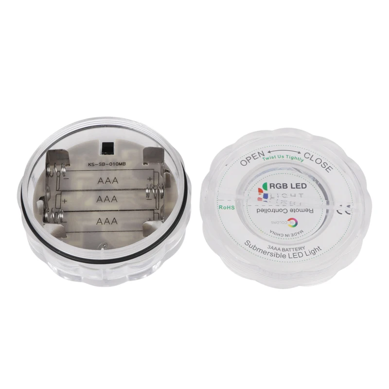 RGB LED luz sumergible con pilas impermeable Piscina partido piscina Pond Iluminación jardín chip