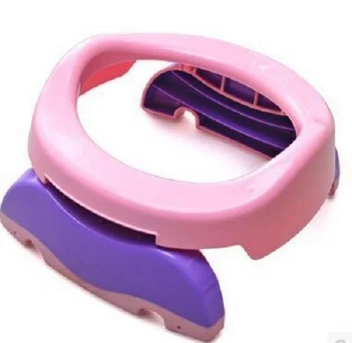 2018 New Portable Baby Infant Chamber Pots Foldaway Toilet Training Seat Travel Potty Rings with urine bag For Kids Blue Pink images - 6