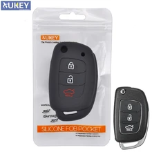 3 кнопки силиконовый автомобильный пульт дистанционного управления Флип брелок Оболочка Чехол для Hyundai Creta I10 I20 Tucson Elantra Santa Fe