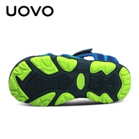 UOVO 2018 Новое поступление мальчики сандалии детские сандалии закрытый носок сандалии для маленьких и больших спортивных детская летняя обувь Eur размер 25-34