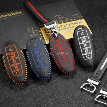 

LUCKEASY Car Keychain Keyring Key Bag Key Fob Central Key Cover For Nissan Patrol 2017-2018