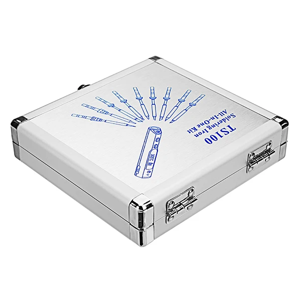 Aluminium Soldering Iron Storage Box 154 x 147 x 36mm for TS100 Digital Electronic Soldering