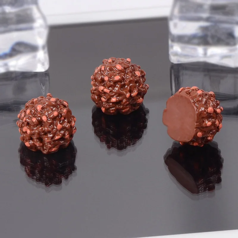 5 stücke Nette Harz Miniatur Lebensmittel Schokolade DIY Verschönerung Scrapbooking Zubehör Dekor Figuren