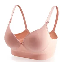 Нижнее Белье для беременных женщин, бюстгальтер для беременных и кормящих бюстгальтеров, стальное кольцо, свободный тип, тонкая чашка, бесшовный, не провисает - изображение