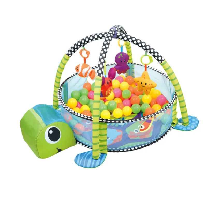 

Baby Multi-functional Play Mat Fencing Ocean Pool Fitness Rack Game Blanket with Ball Turtle Lion Pattern Baby Playpens New