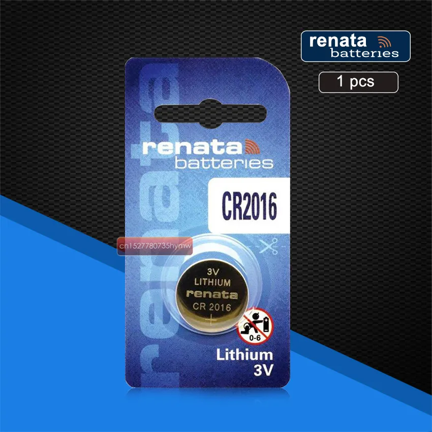 

1pc Renata 2016 3V 100% originalbutton battery CR2016 watches 3 v battery.Remote control toy car battery