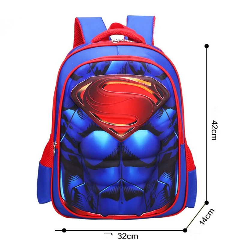 Супермен Бэтмен Капитан Америка мальчик девочка дети детский сад школьная сумка Подростковая Дети Студенческие рюкзаки