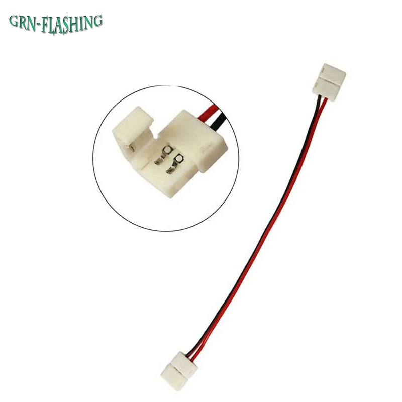 1pcs 10mm 2pin Single Color solderless PCB to PCB Connector cable wire Adapter For 5630 5050