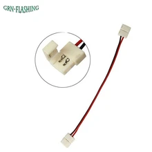 1pcs 10mm 2pin Single Color solderless PCB to PCB Connector cable wire Adapter For 5630 5050 5730 LED Strip light