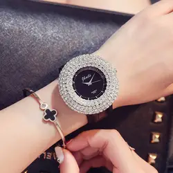 2019 новые модные стильные Великолепные женские часы алмазный наконечник кожаный ремешок женские часы кварцевые повседневные женские