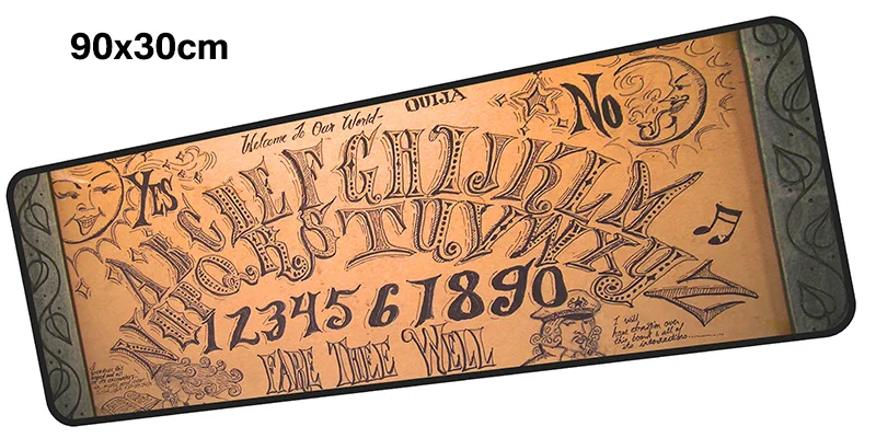 Size 900x300X2MM Ouija доска коврик для мыши геймер 900x300 мм notbook коврик для мыши большой игровой коврик для мыши HD шаблон коврик для мыши стол для компьютера padmouse аксессуары - Цвет: Size 900x300X2MM