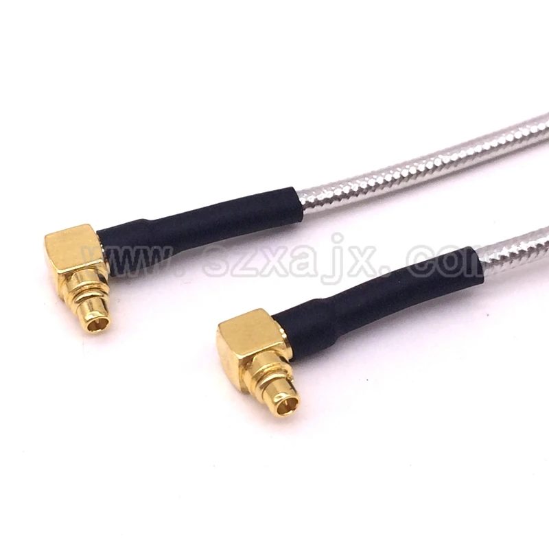 

1pcs MMCX male right angle to MMCX male right angle connector with RG405 RG086 Coaxial Jumper cable