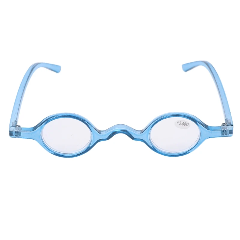 Винтажные маленькие круглые очки для чтения с овальной оправой, очки для пресбиопии 1,0 1,5 2,0 2,5 3,0 3,5 - Цвет оправы: Синий