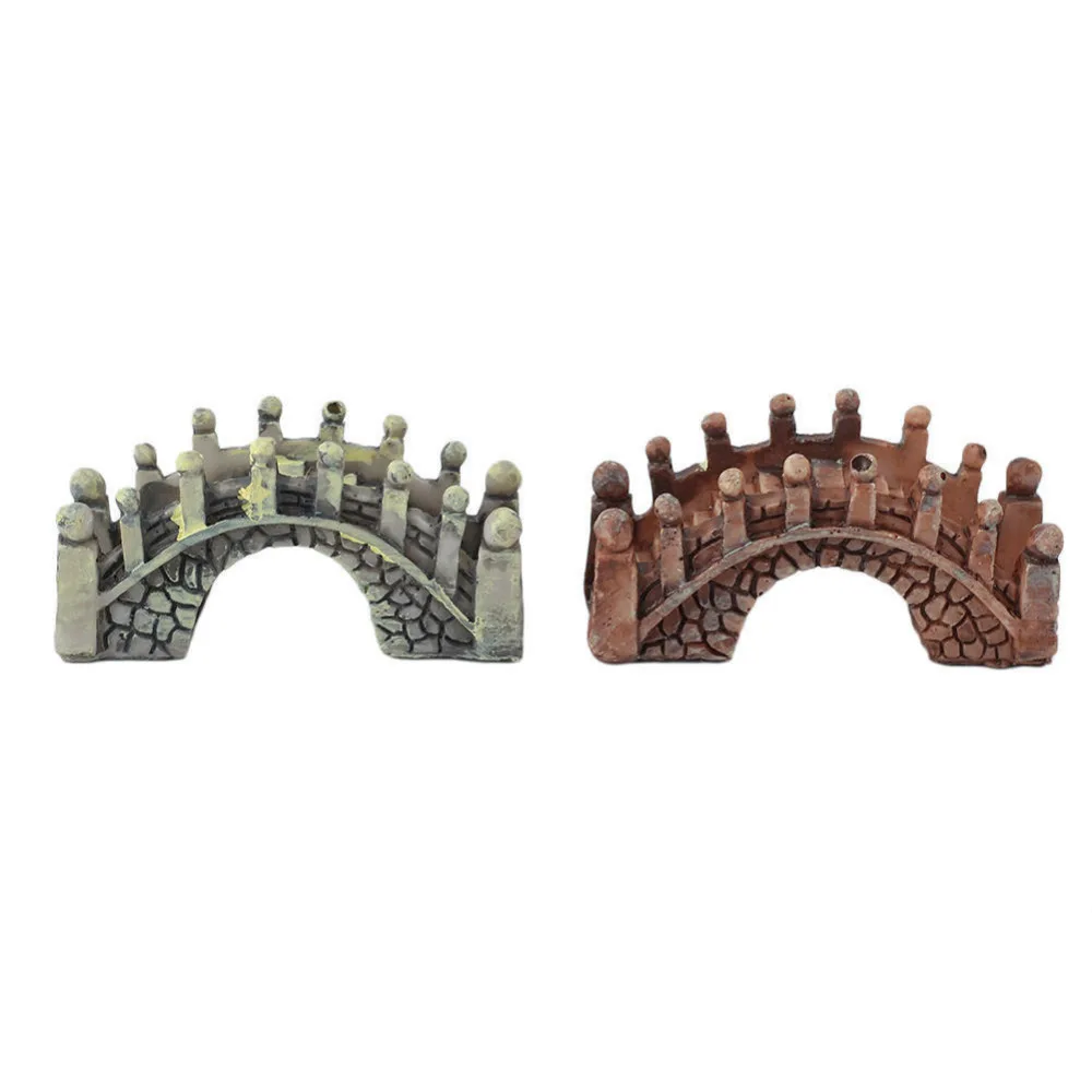 

2pcs Resin Miniatures Bridge Stone Arch Home Decor Garden Crafts Ornament DIY