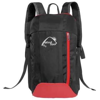 

Outdoor backpack foldable men and women portable waterproof shoulder bag mountaineering bag, 20L Black