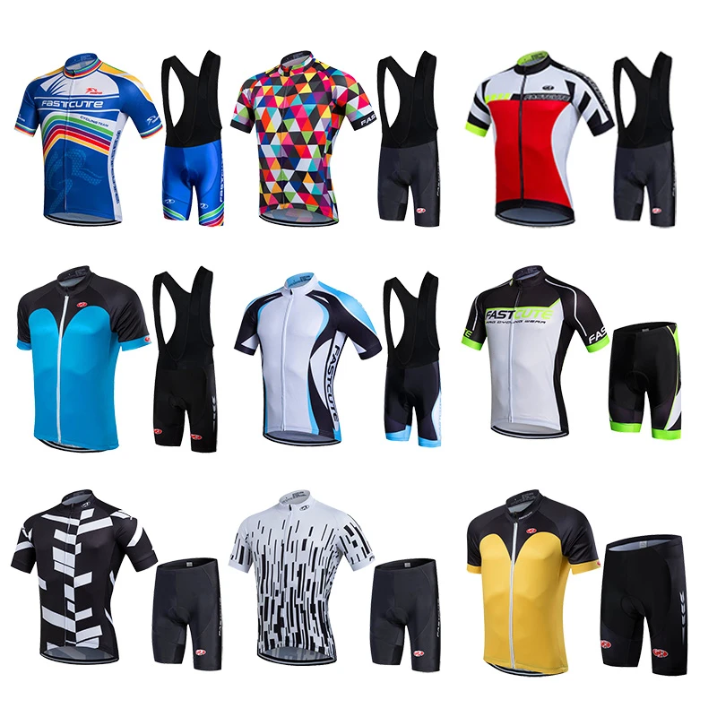 Men Cycling Clothing Sets Road Bike Jersey Padded Bicycle Shorts Biker Uniforms