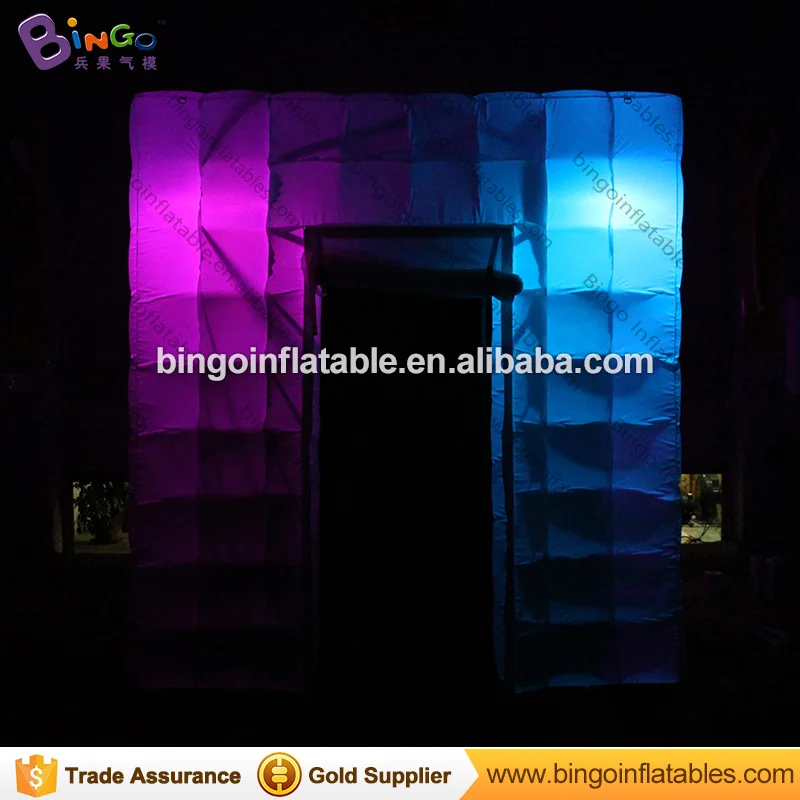 Hot Portable Photo Booth with Lighting 2.5L * 2.5W * 2.7HM Inflatabe Cube Tipi Tent Inflatable Boot