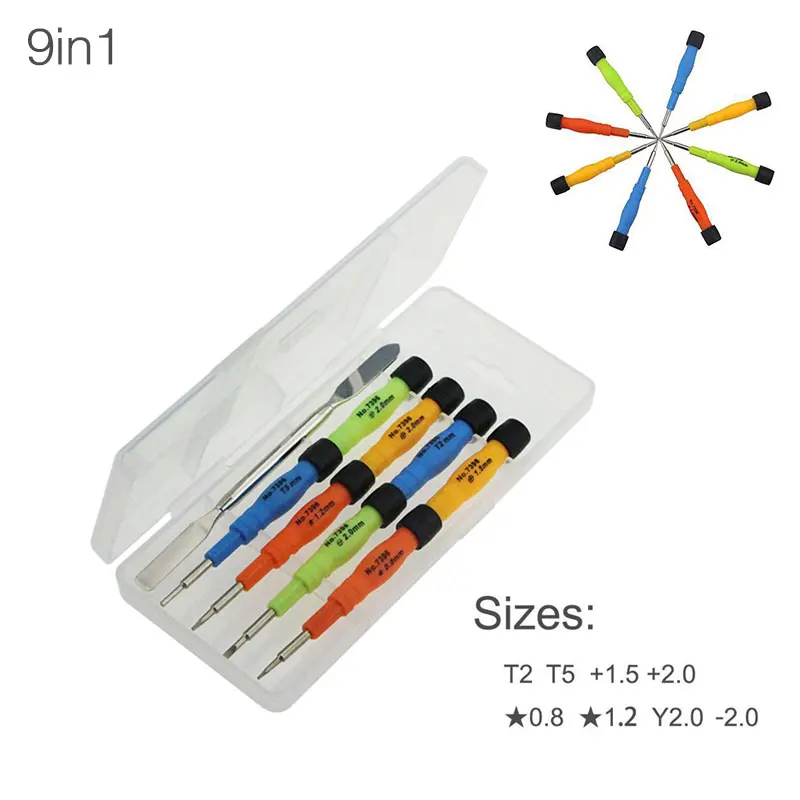 

UANME 9 IN 1 Magnetic Screwdriver Set Precision Screw Driver Maintenance Tools Special 0.8 star For Phone Clock Watch Repair