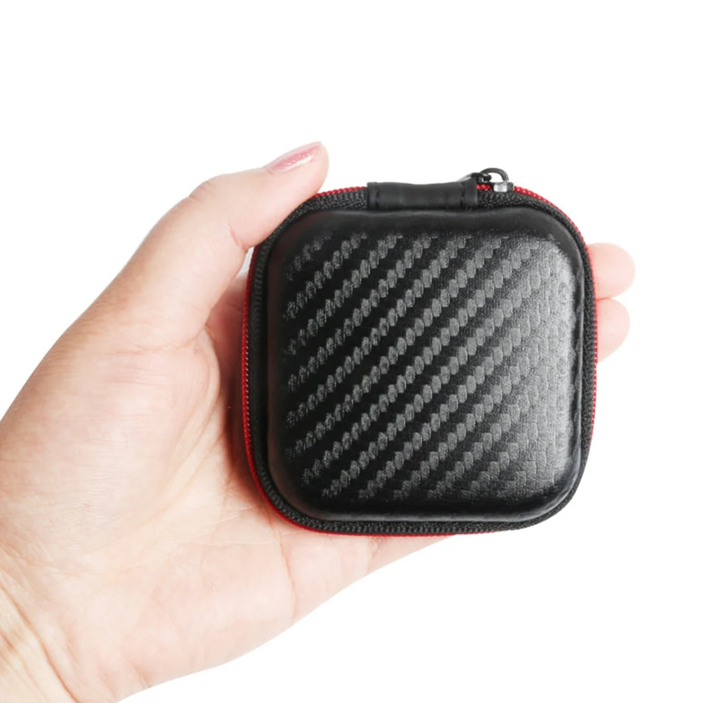 

Universal Zipper Earphone Storage Box Portable Headphone Case Earbuds Hard Case Carrying Pouch Earphone Organizor