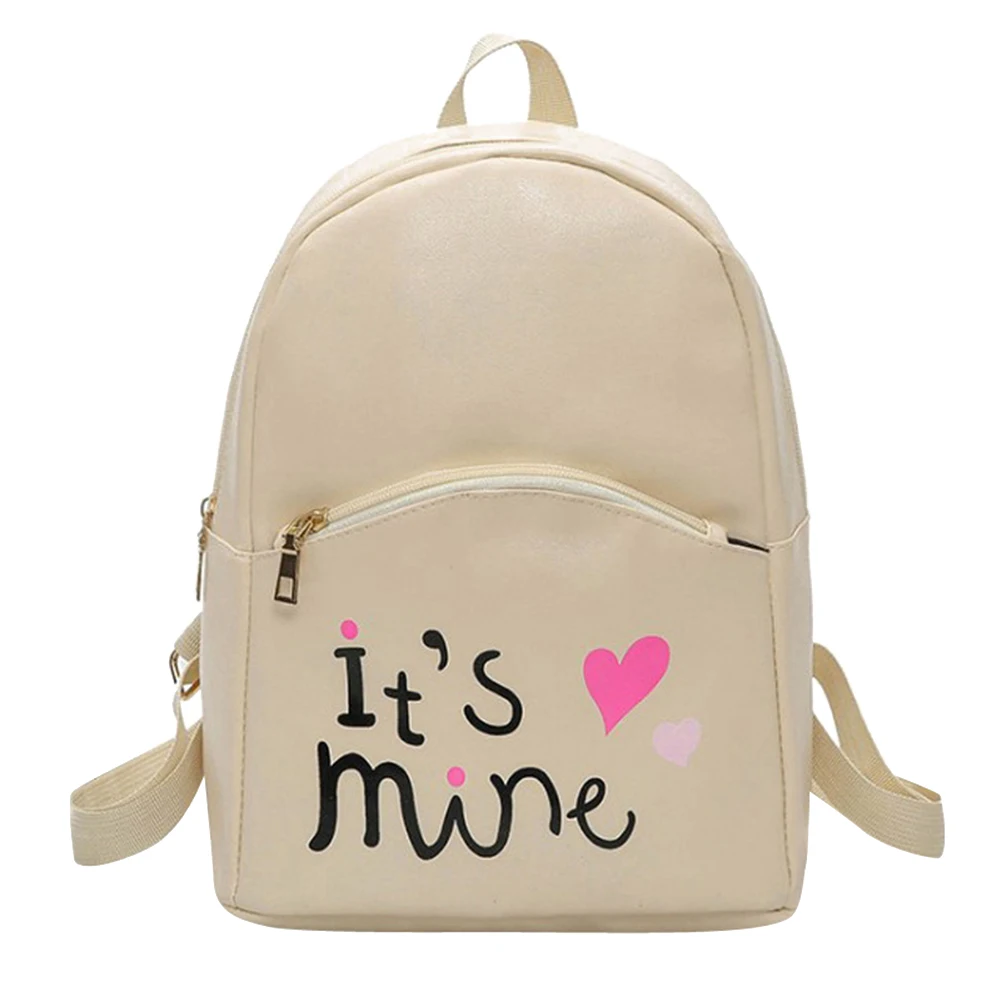 Модный рюкзак для девочек-подростков; школьный рюкзак с буквенным принтом из искусственной кожи; женский рюкзак для путешествий; Mochila Feminina