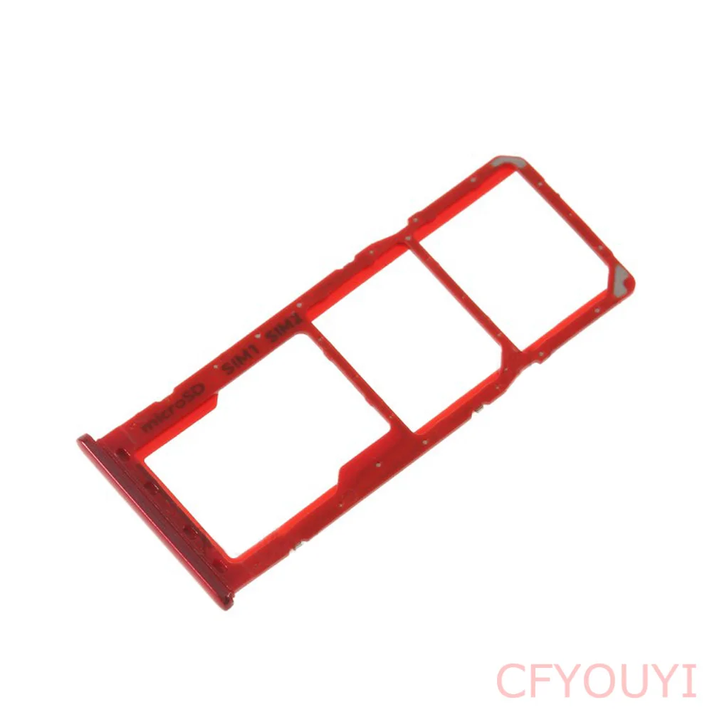 Красный OEM для samsung Galaxy A50 A505/A30 A305 Dual SIM лоток для карт памяти Micro SD Держатель Замена слота - Цвет: Красный