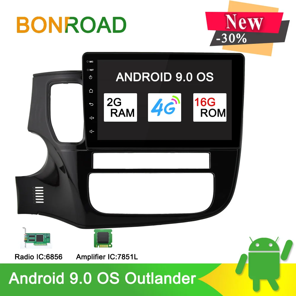 Perfect Bonroad 2din Android 9.0 Car Multimedia Playr For Mitsubishi Outlander 3 2012-2018 GPS Navigation Radio With 4G 0 Perfect Bonroad 2din Android 9.0 Car Multimedia Playr For Mitsubishi Outlander 3 2012-2018 GPS Navigation Radio With 4G 0