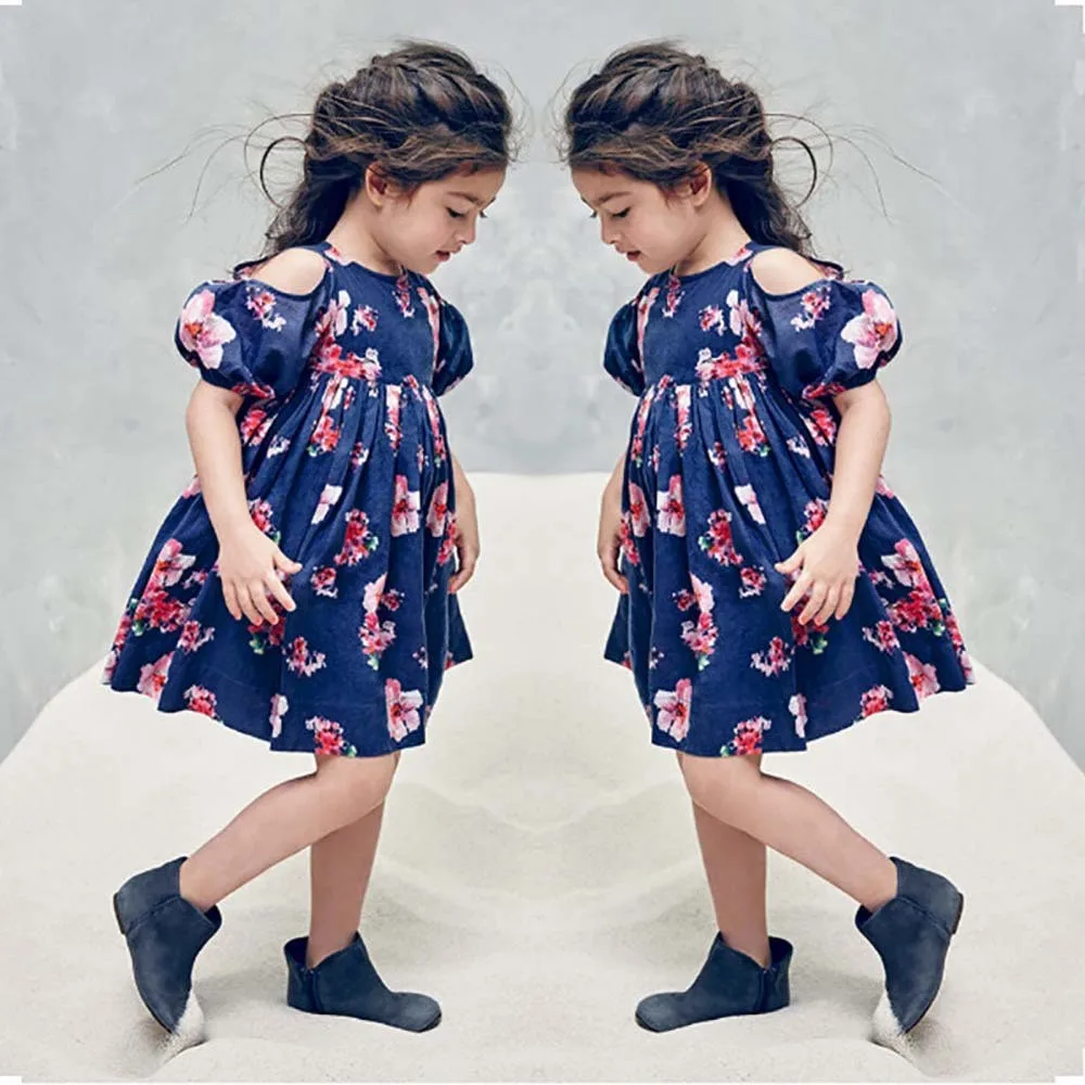

MUQGEW Toddler Infant Baby Girl Clothes Floral Dress Kids Party Beachwear Dresses Outfits Sundress vestido roupa infantil 18M-5T
