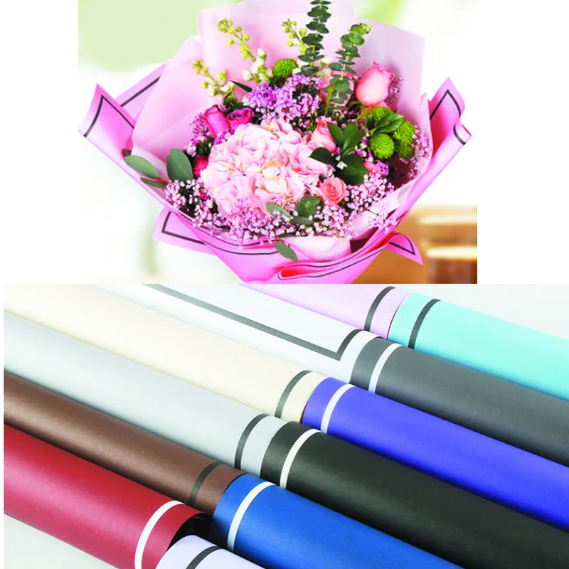 10 pcs double sided with frames flower paper diy flower opening paper flower shop