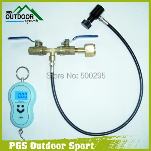 Paintball Co2 Fill Station Deluxe Double Valve Refll Adapter Connector