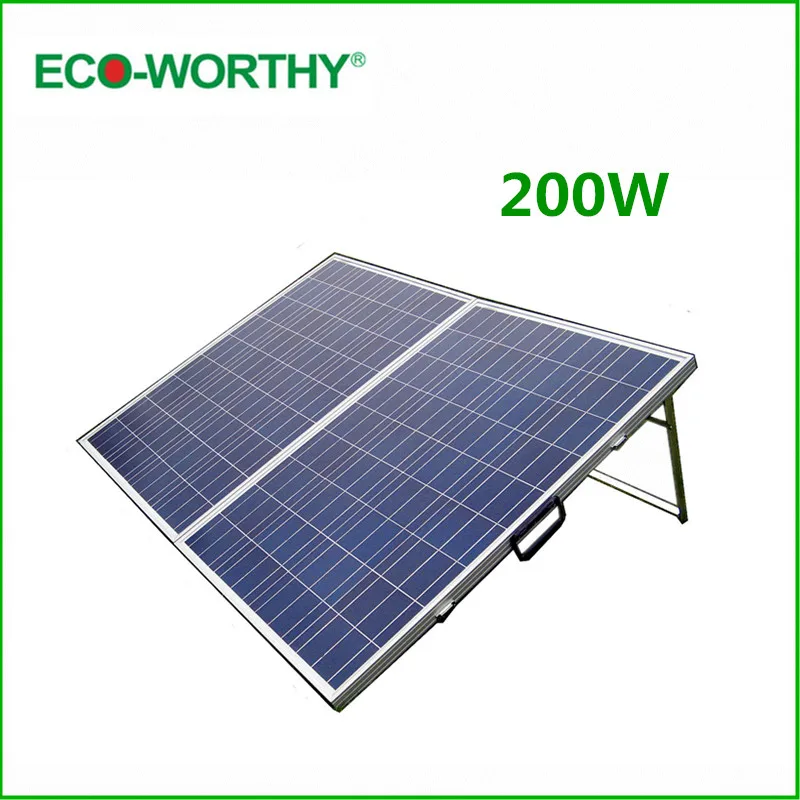 

DE Stock 200W Folding Solar Panel 200W Polycrystalline Portable 15A Controller 200W Solar Module Panel 12V Solar Generators