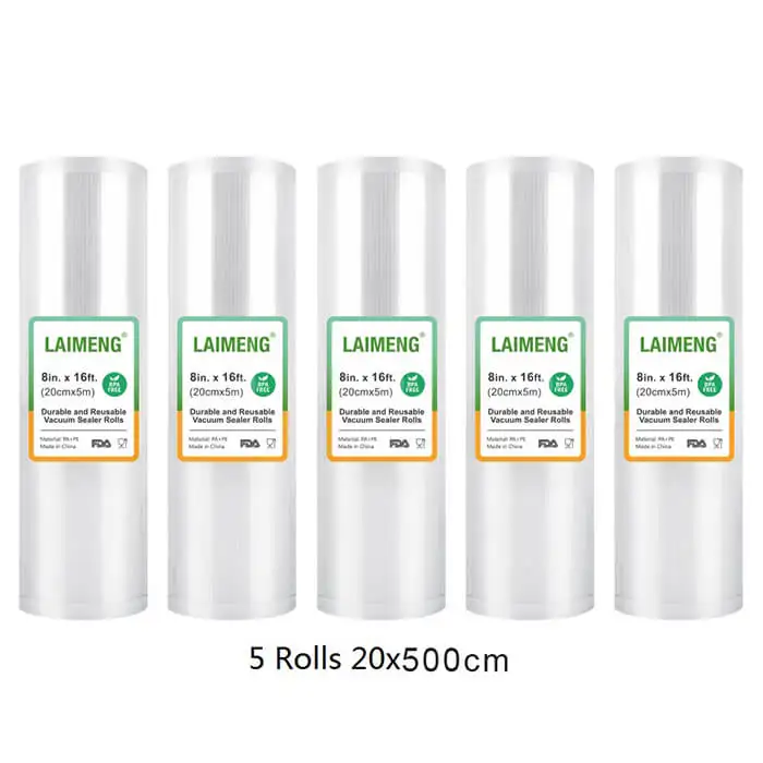 5R 20-500cm LAIMENG 5 рулонов Sous Vide рулонные пакеты для вакуумной упаковочной машины вакуумные пакеты для хранения пищевых продуктов для вакуумного упаковщика R129 - Цвет: 5R 20-500cm