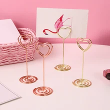 2 шт. Романтика в форме сердца держатель для карт Kawaii канцелярские принадлежности Свадебная вечеринка фотография сообщение держатель домашний стол украшения Аксессуары
