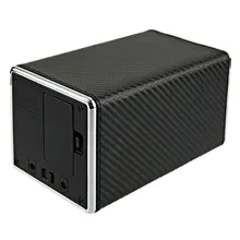 Rotación automática Bobinadora Reloj Display Caja de Joyería Organizador Del Almacenaje de la Cubierta Transparente con Enchufe de EE.UU.