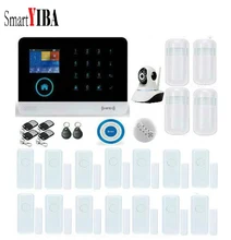 SmartYIBA WIFI GSM System Touch keypad IOS Android APP control Home Security Alarm System Wireless Siren Video IP Camera