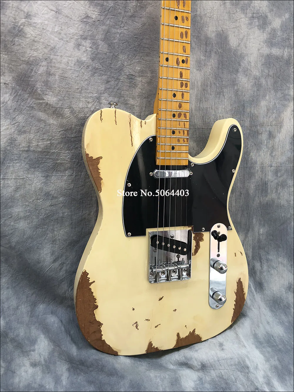 

High quality Custom Shop Masterbuilt Dale 1951 Heavy Relic Pale Nocaster Blonde Electric GuitaFree shipping
