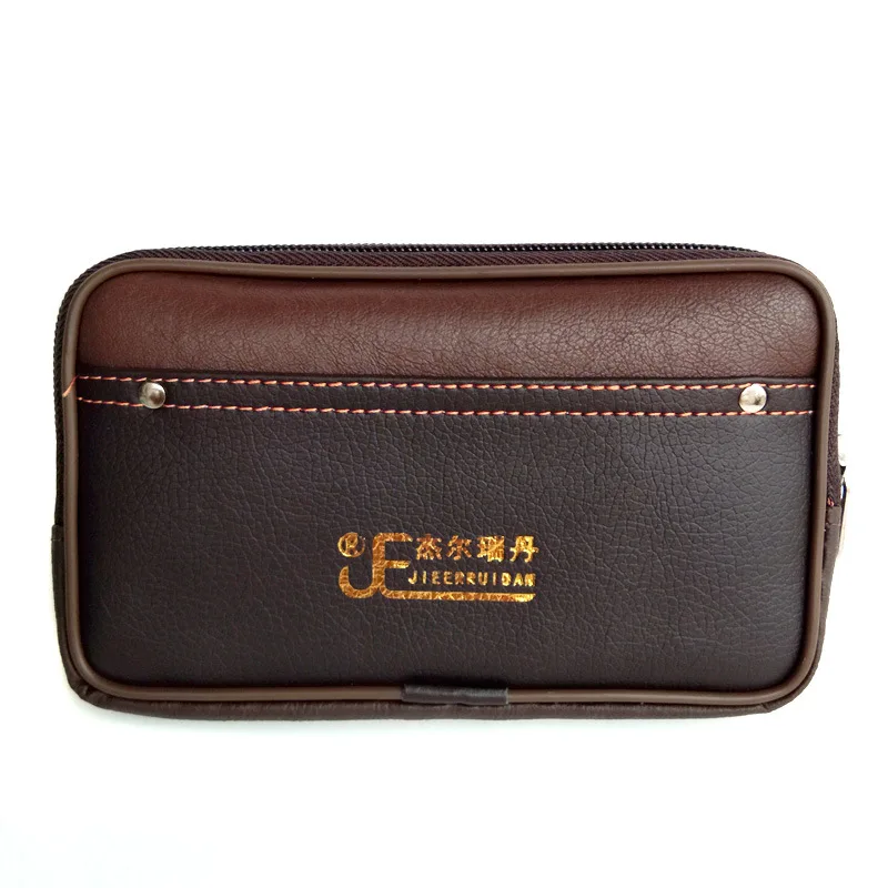 

Men Waist Packs PU Leather Super Blog 4.5-inch Mobile Phone Bag Casual Belt Pocket Male Coin Waist Packs