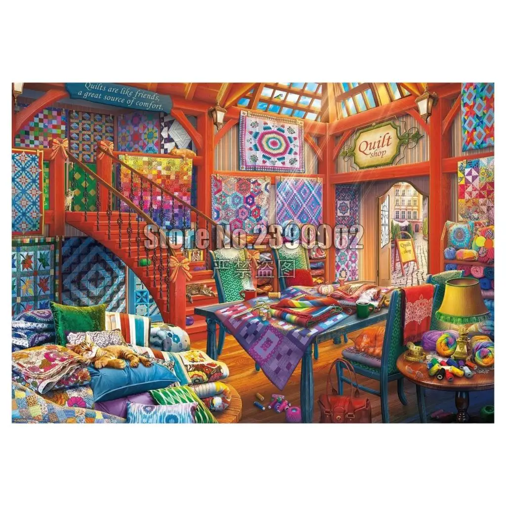 

Sewing & Quilting Diy Diamond Painting Quilt Shop Art Diamond Embroidery Full Drill Needlework Rhinestone Mosaic Picture Gift
