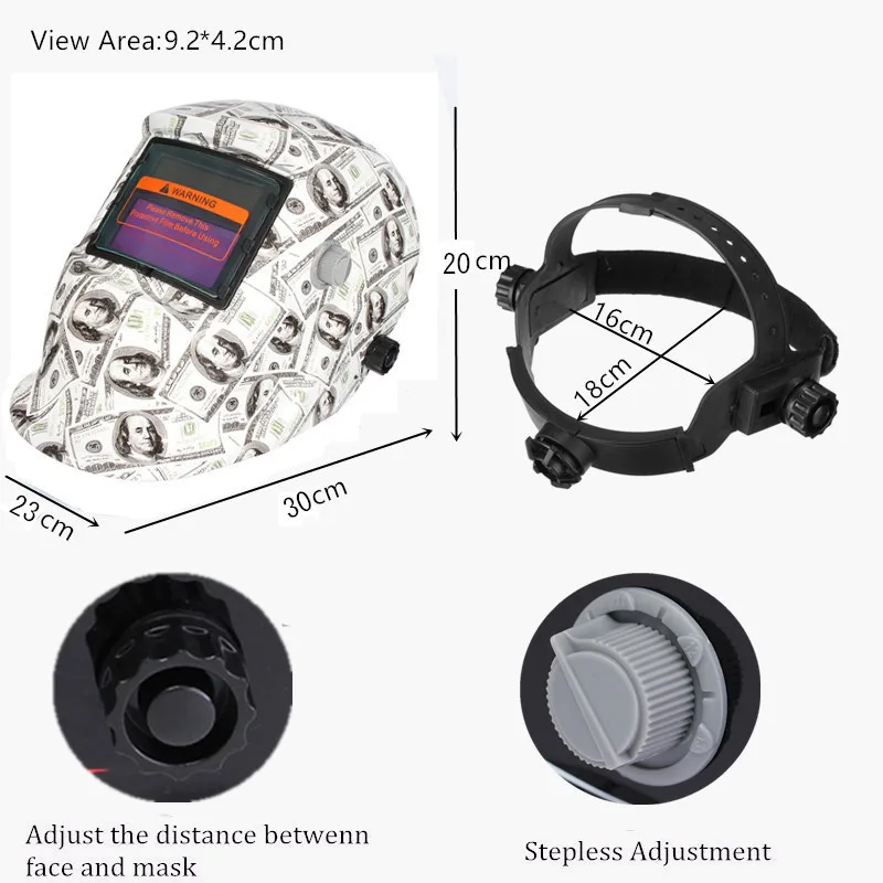 

Brand New Solar Auto Darkening Welding Helmet Tig Mask Grinding Welders Mask Fully Automatic Electric Welding Helmets