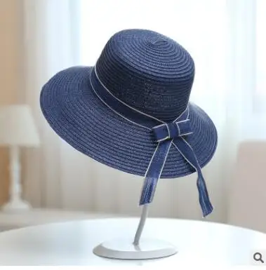 Женская шляпа Корейская версия Рыбацкая шляпа повседневное козырек средство для защиты от солнца Соломенная туристическая Шляпа Пляжная Солнцезащитная шляпа женская летняя - Цвет: 9