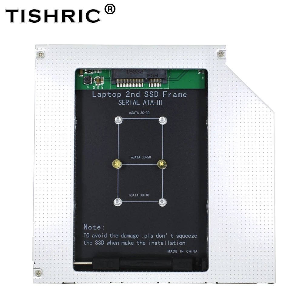 TISHRIC алюминиевый переходник для установки второго жесткого диска 12 7 мм SATA 3|2nd hdd|hdd