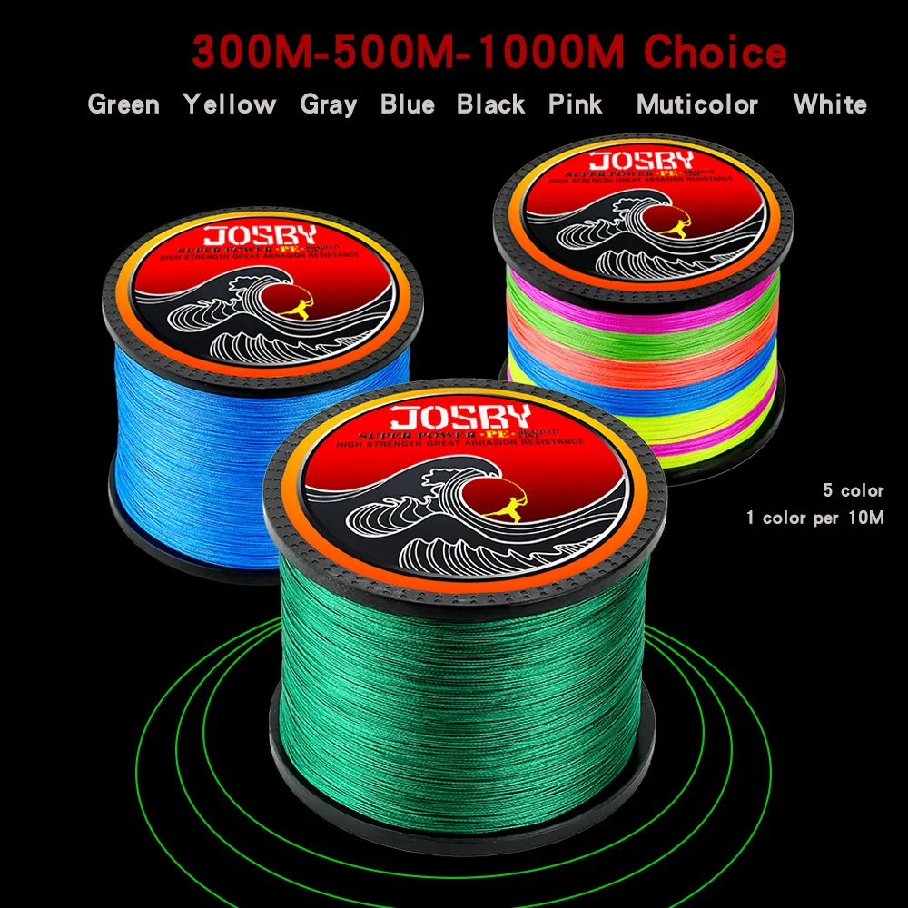 Новая леска 1000 м, 500 м, 300 м, 150 м, 18-85 фунтов, плетеная леска, гладкая многонитевая PE рыболовная леска для морской рыбалки