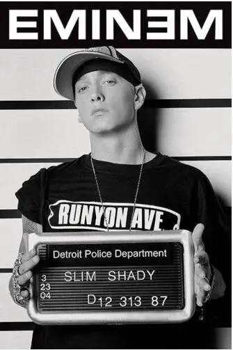 EMINEM-MUG SHOT тонкий тенистый Шелковый постер декоративная стена картина 24x36 дюймов |