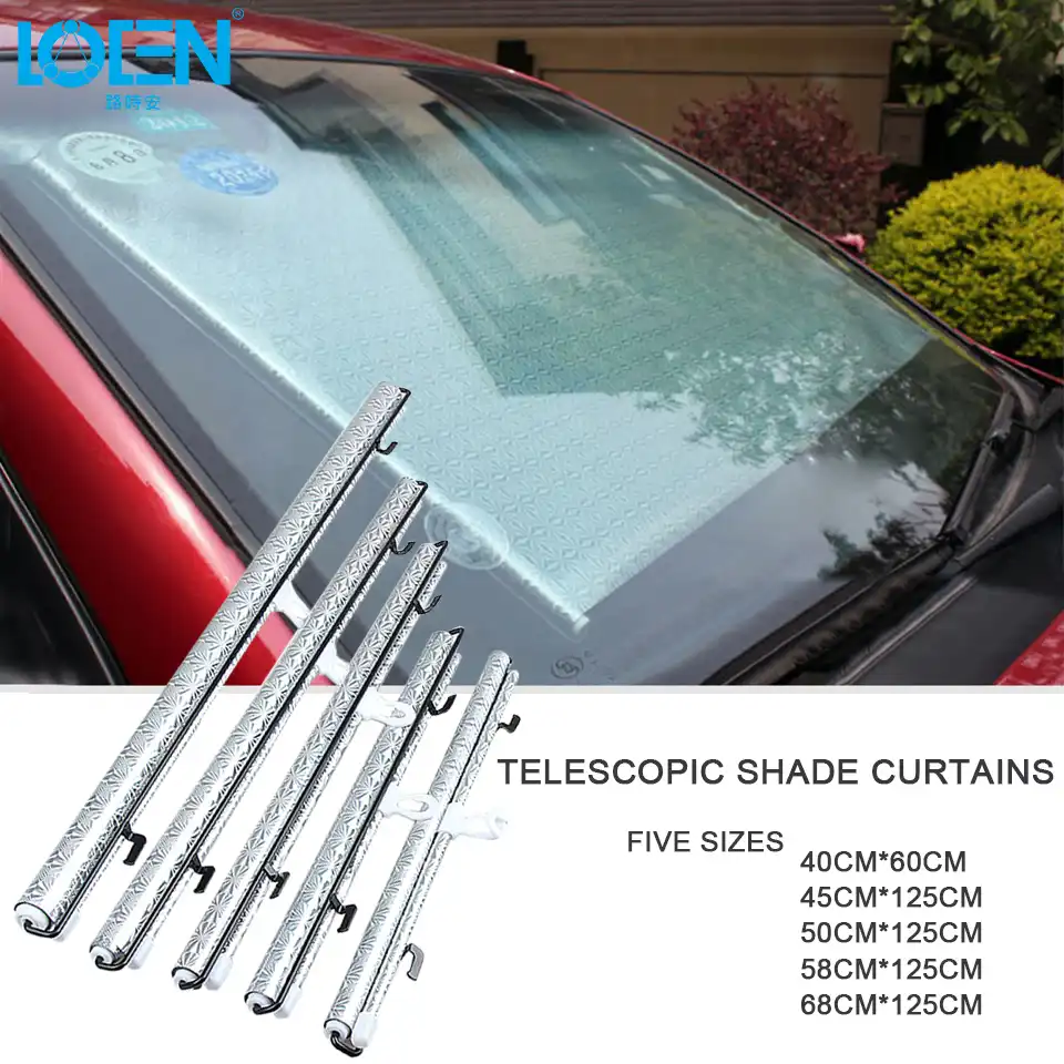 LOEN 40/45/50/58/68*125CM Car Windshield Sunshades Auto Sunshade Side