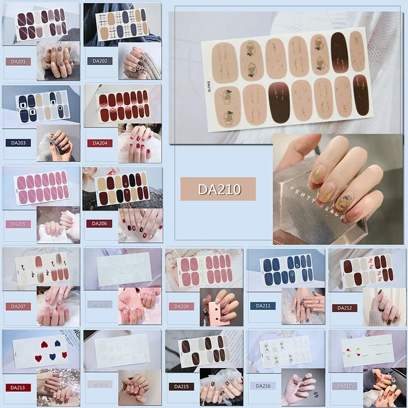 

LADY KINDOM Nail Foils Sticker DIY Waterproof Nail Wraps Cute Cartoon Pattern Nail Ornament Nail Patch for Women (DA201-DA218)