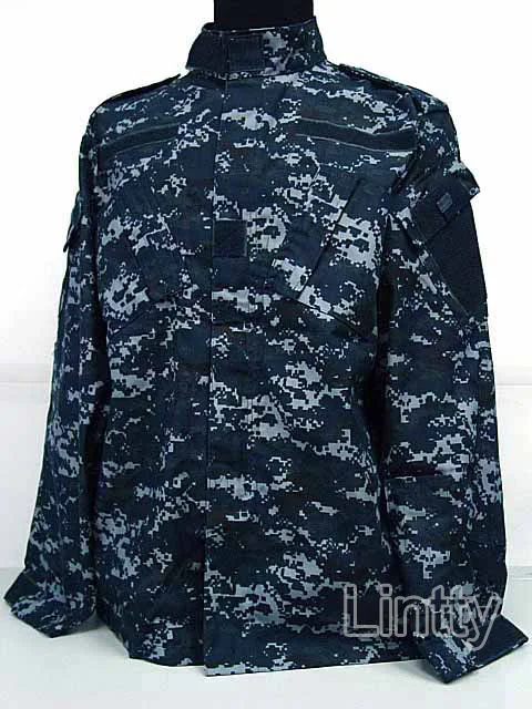 US Navy BDU Field Uniform Set Digital Navy Blue Camo Army
