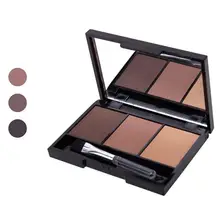 3 Colors Eyebrow Powder Palette Waterproof Shade For Eyebrows Enhancer Cosmetic Brush Mirror Box Makeup Tools